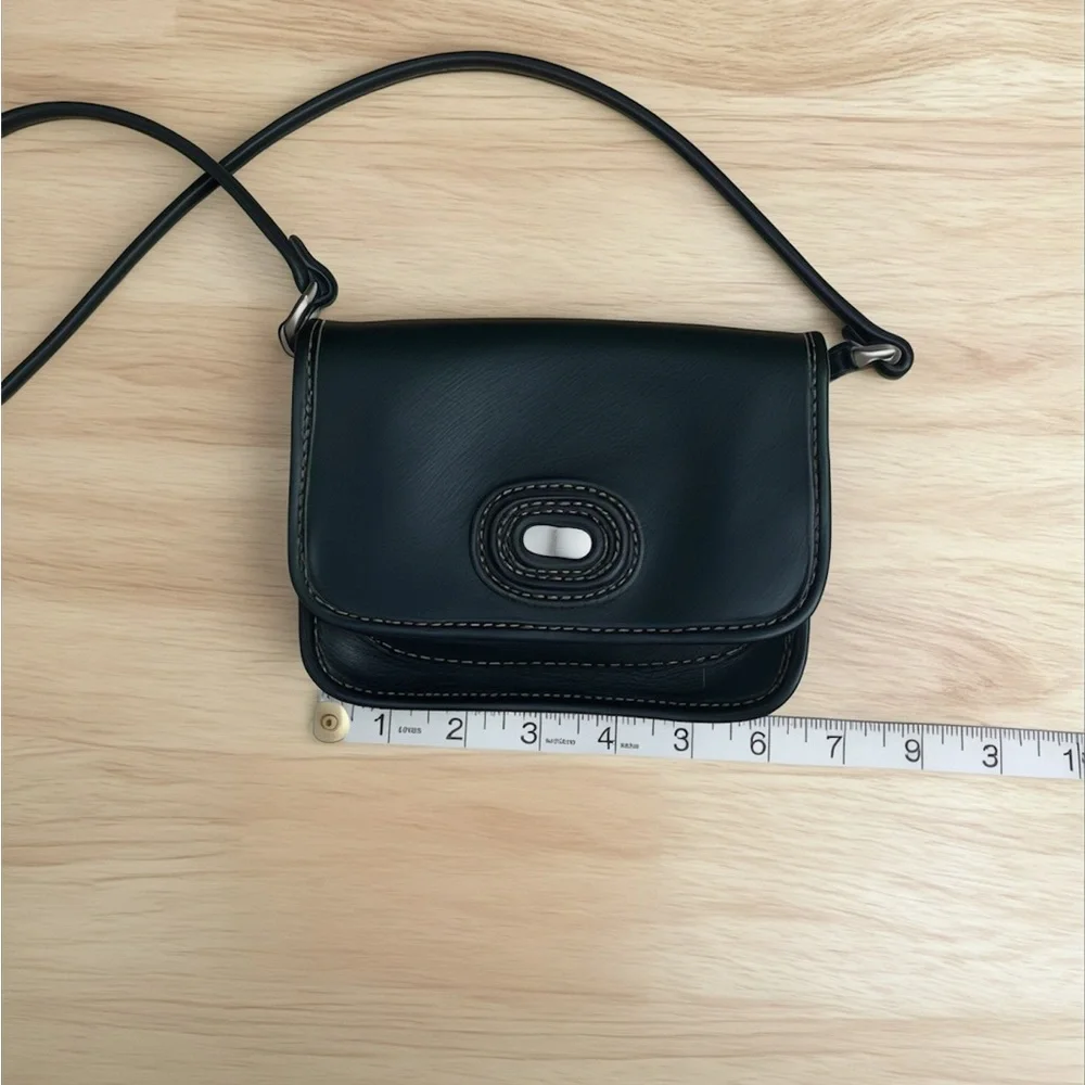 Fossil Black Leather Crossbody Bag